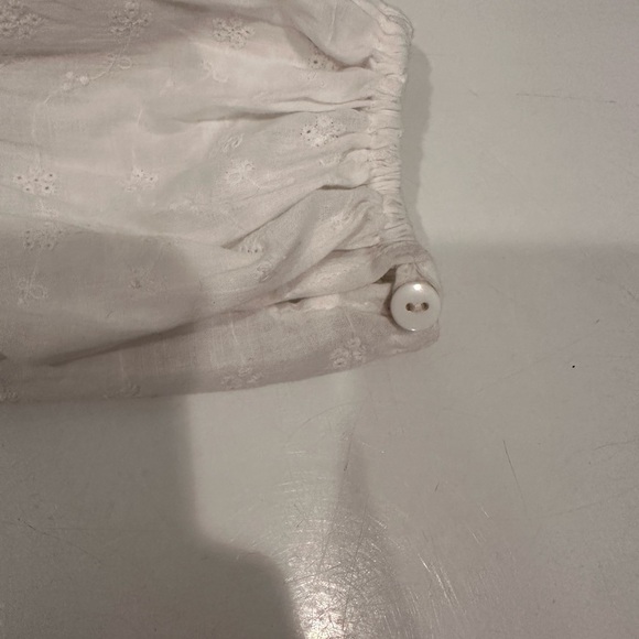 NWT Annabella White Eyelet Jacket with Hook Closure Detailed Boho Sz M - Picture 6 of 8